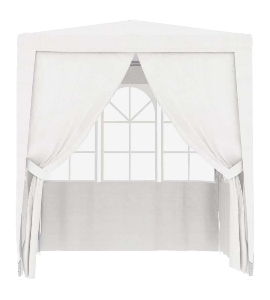Gazebo Professionale con Pareti 2,5x2,5 m Bianco 90 g/m²