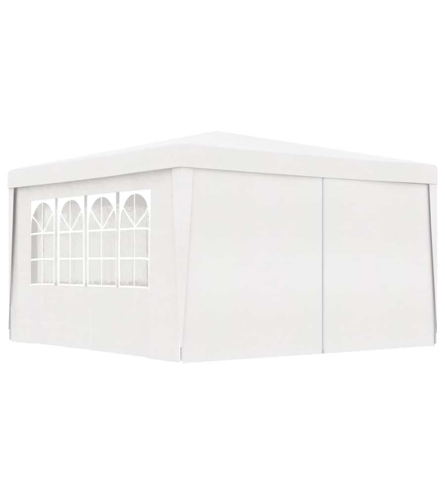 Gazebo Professionale con Pareti 4x4 m Bianco 90 g/m²