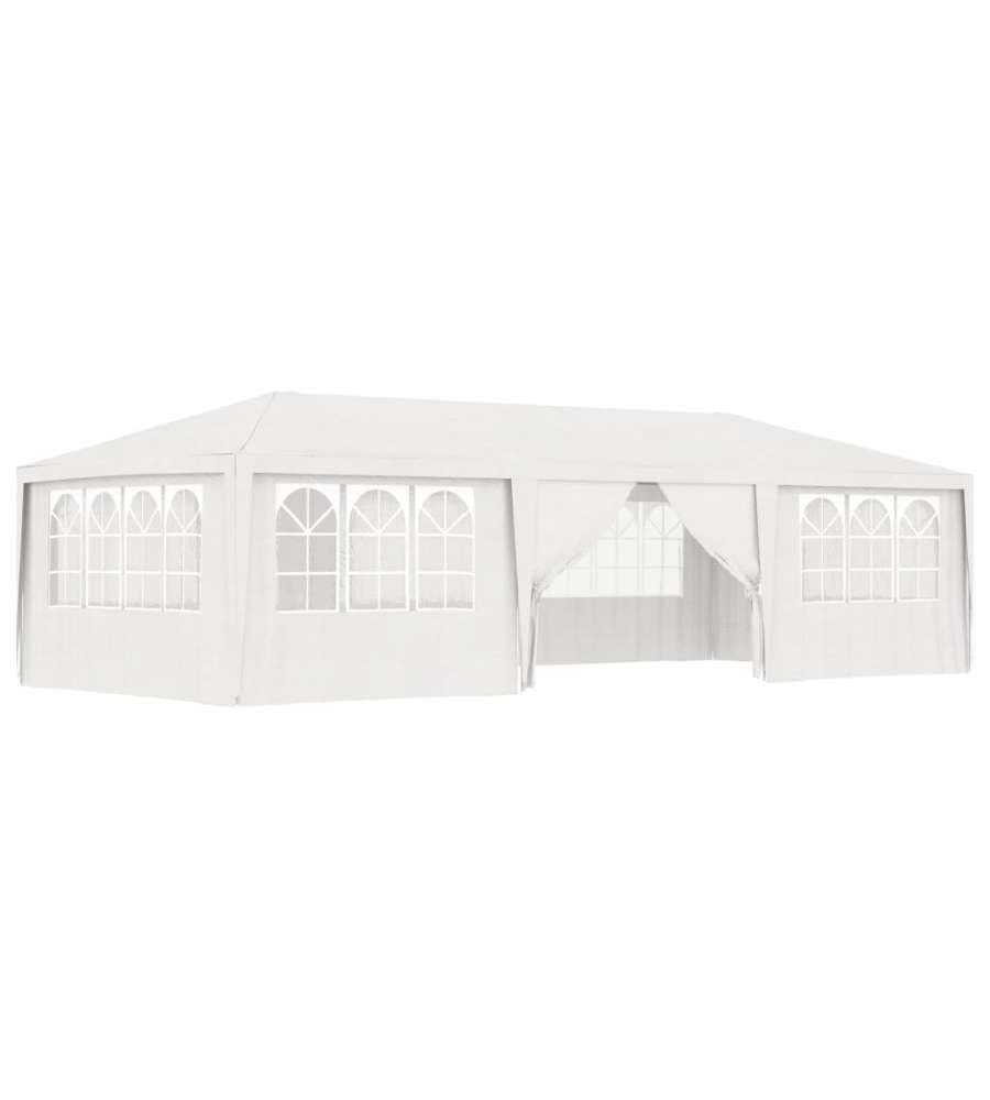 Gazebo Professionale con Pareti 4x9 m Bianco 90 g/m²