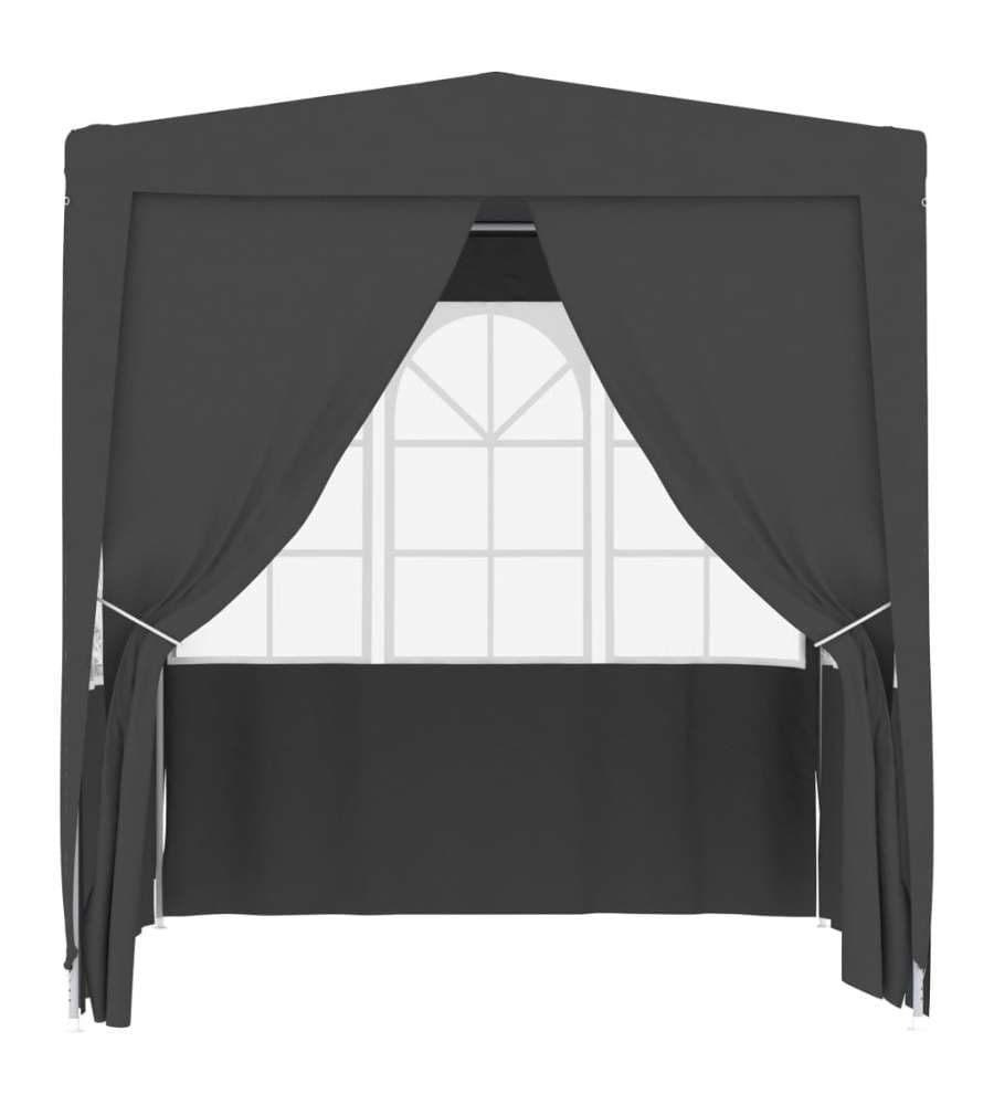 Gazebo Professionale con Pareti 2,5x2,5 m Antracite 90 g/m²