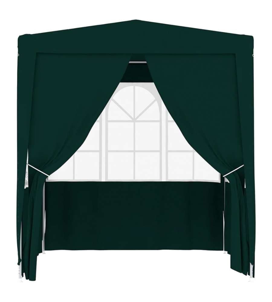 Gazebo Professionale con Pareti 2,5x2,5 m Verde 90 g/m²