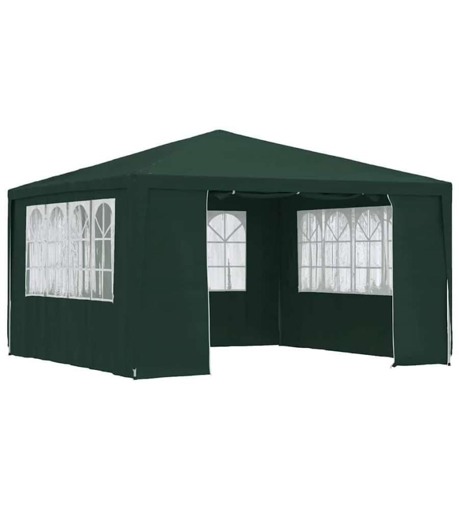 vidaXL Gazebo Professionale con Pareti - Verde - 4x4 m