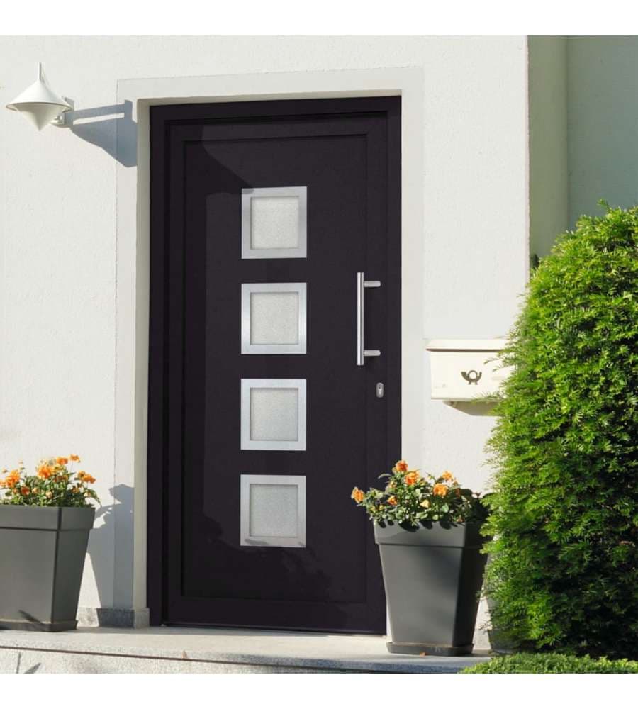 Porta di Ingresso Antracite 98x190 cm 279194