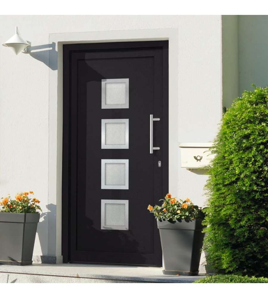 Porta di Ingresso Antracite 108x200 cm 279197