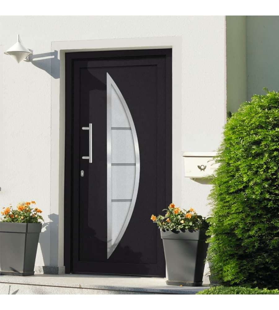 Porta di Ingresso Antracite 98x208 cm 279214
