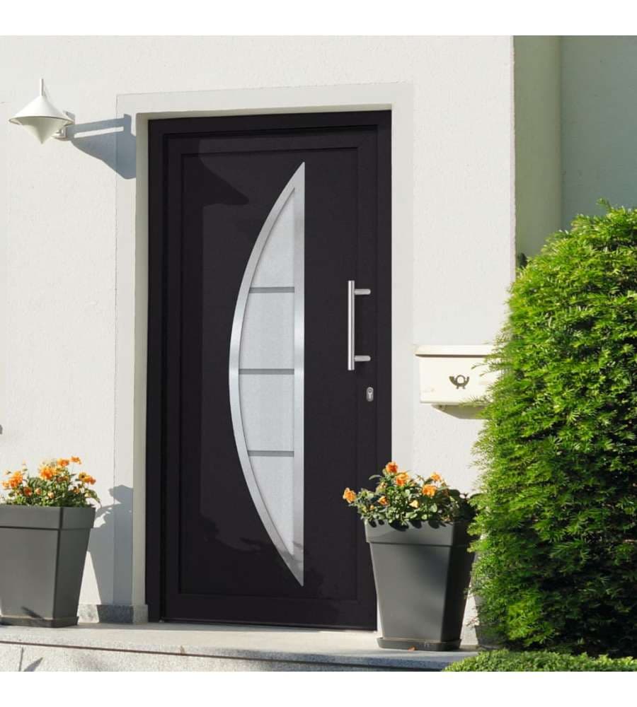 Porta di Ingresso Antracite 98x200 cm 279219