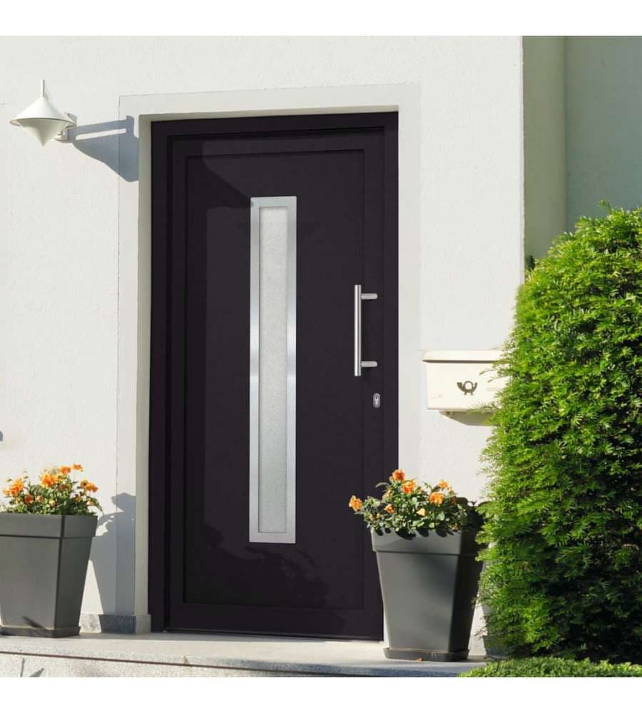 Porta di Ingresso Antracite 98x208 cm 279244
