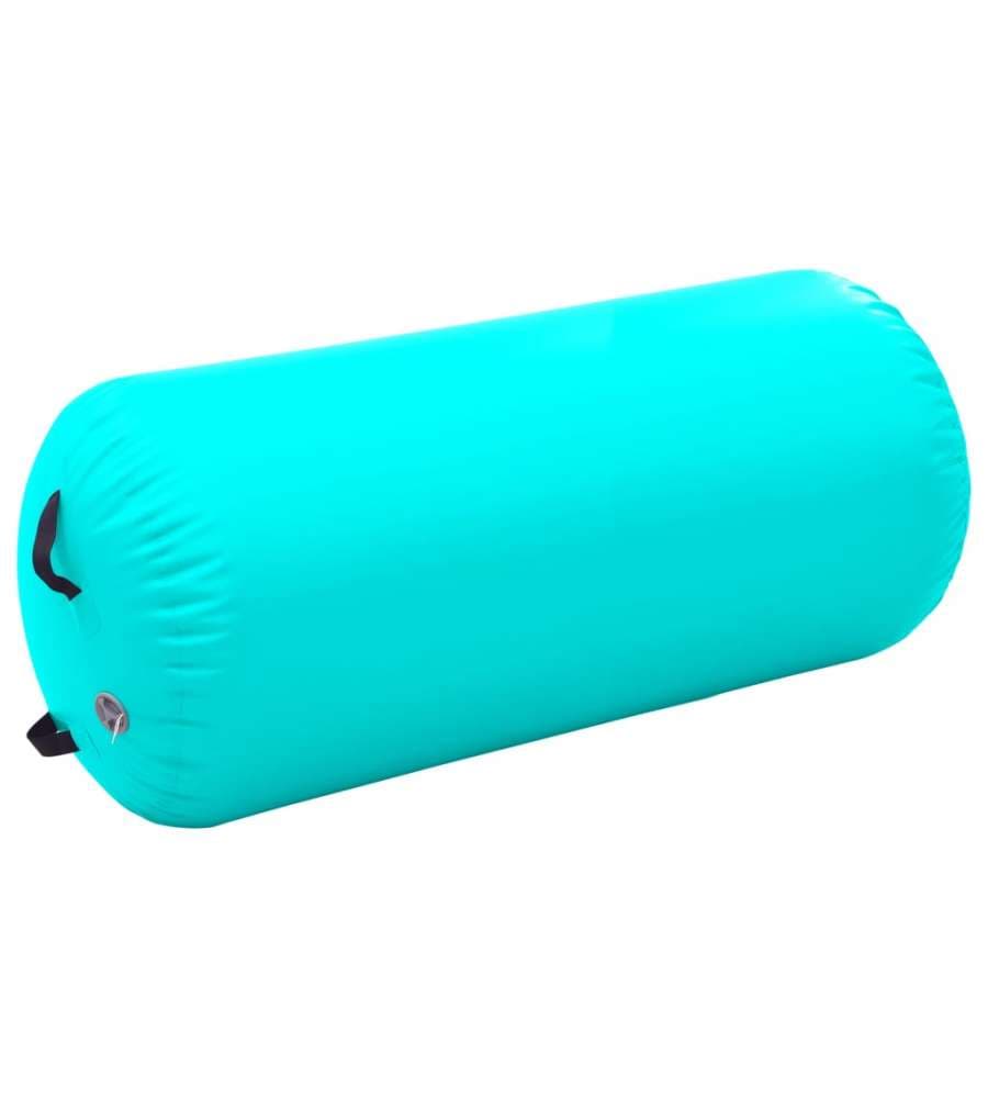 Rullo da Ginnastica Gonfiabile con Pompa 120x75 cm in PVC Verde