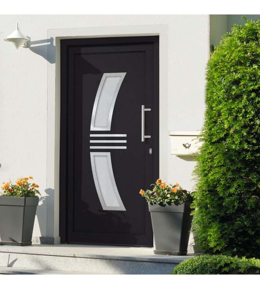 Porta di Ingresso Antracite 88x200 cm 3057575