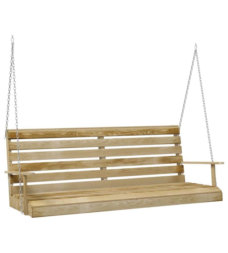 Dondolo da Giardino in Legno di Pino Impregnato 155x65x60 cm