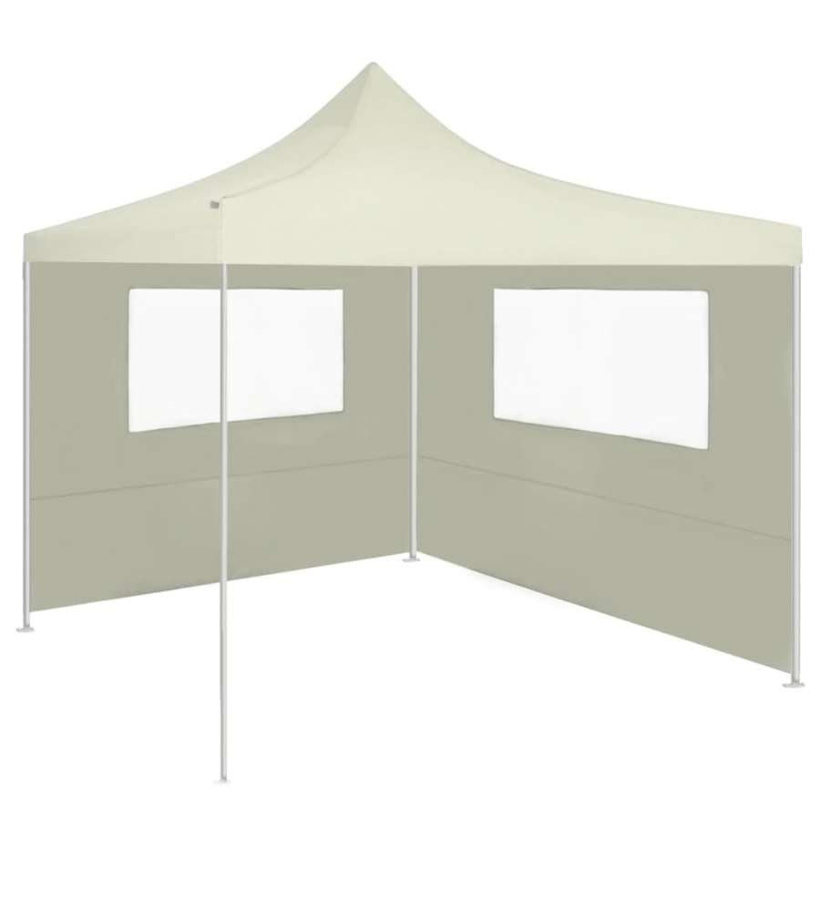 Parete con Finestre per Gazebo 4x2 m Crema