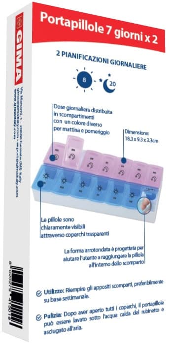 Portapillole settimanale 7ggx2