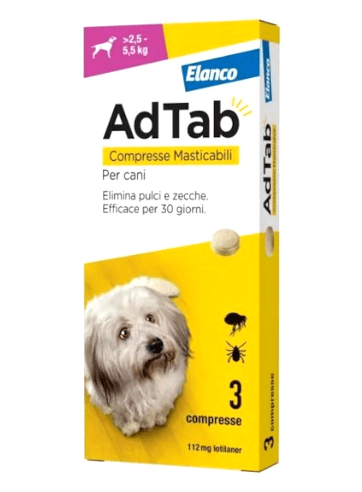 Adtab 3 compresse 112mg cani2,5-5,5kg