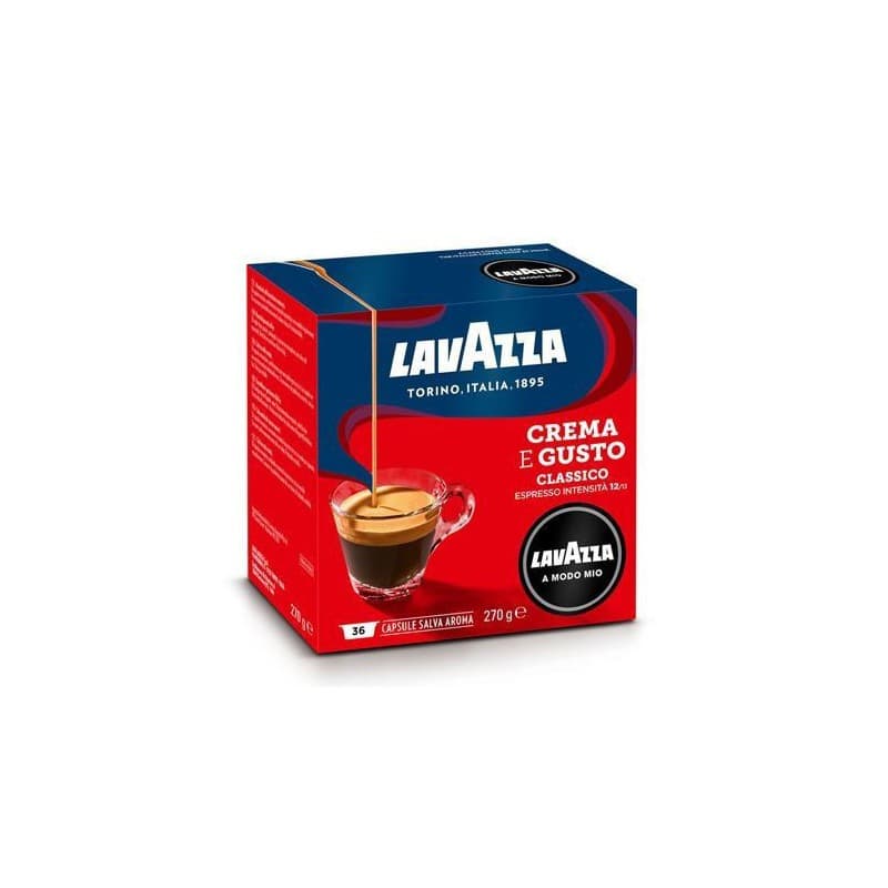 36 capsule lavazza a modo mio - crema & gusto