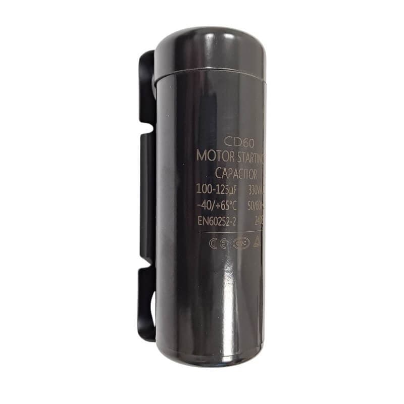 Condensatore 100-120uF 330Vac Con Staffa