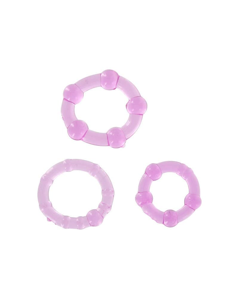 SEVEN CREATIONS - SET DI TRE ANELLI PER PENE LILLA