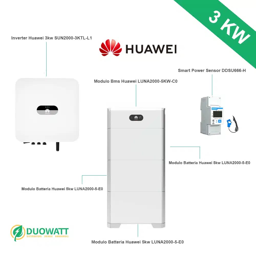 Kit Fotovoltaico 3kW Con Accumulo 15kWh