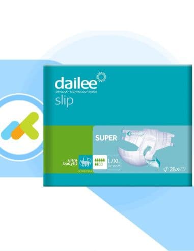Dailee - Dailee Slip Super M| Pannolone A Mutandina | Protezione Massima | 28 Pezzi Cf L - Xl