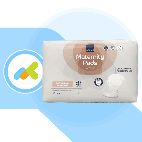 Abena Maternity Pads Premium | Assorbenti Post-parto Per Incontinenza Lieve E Moderata | 15 Pezzi