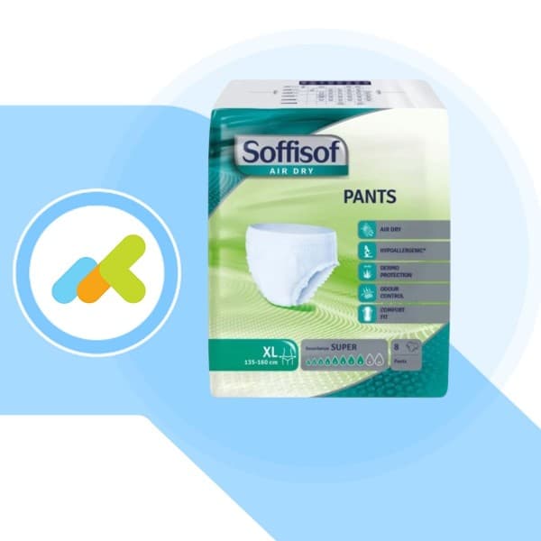 Soffisof Airdry Pants Super | Mutandine Assorbenti | Per Perdite Abbondanti | 8 Pezzi