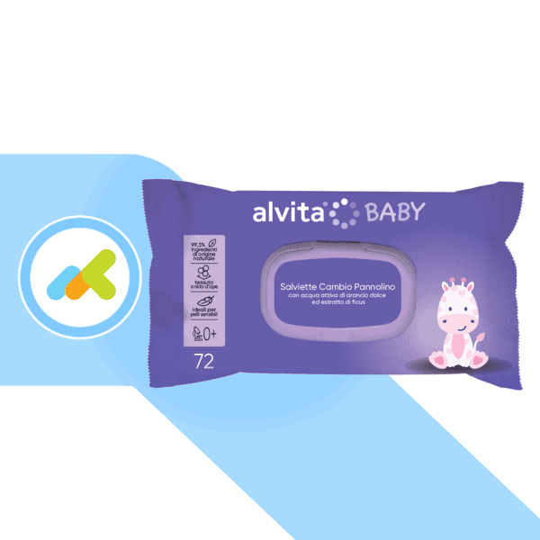 Alvita - Alvita Salviette Detergenti Cambio Pannolino 72 Pezzi Cf
