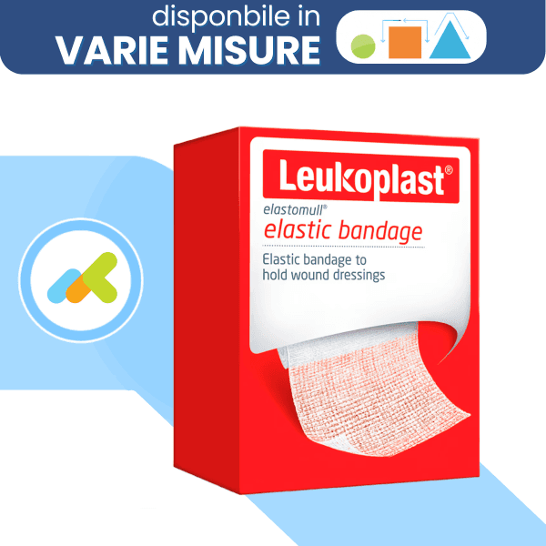 Leukoplast - Elastomull Elastic Bandage | Benda Elastica Di Fissaggio | Comfort E Sicurezza Pz 8cm X 4m