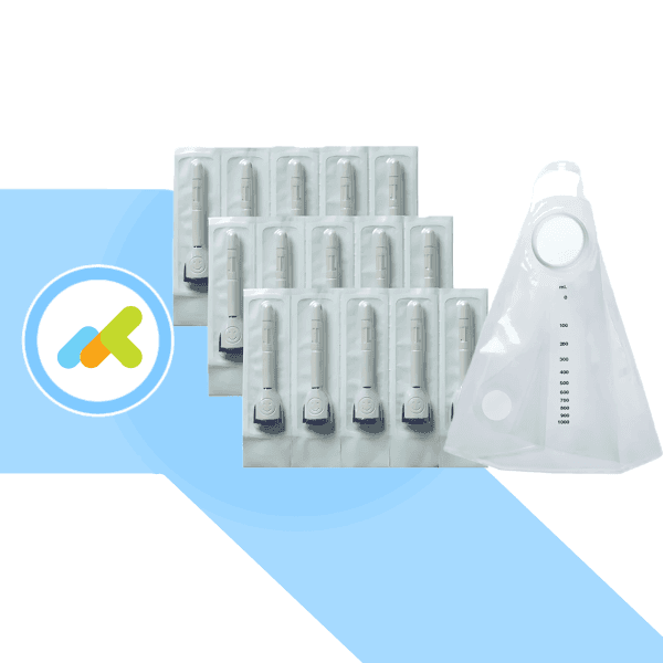 Coloplast - Peristeen Plus Regular: Kit Con 15 Cateteri Regular Prelubrificati Monouso E 1 Sacca Senza Tappo Standard Cf