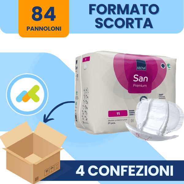 Abena San 11 Premium: Pannoloni Sagomanti 11 Gocce Per Incontinenza Grave 21 Pezzi