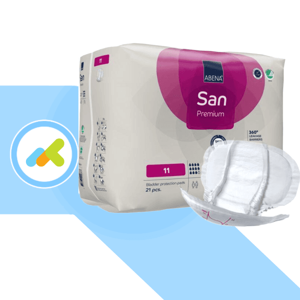 Abena San 11 Premium: Pannoloni Sagomanti 11 Gocce Per Incontinenza Grave 21 Pezzi