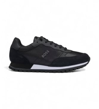 BOSS per uomo. 50498133 Scarpe da ginnastica nere da parkour (44), Nero, Basso, Stringhe, Casual