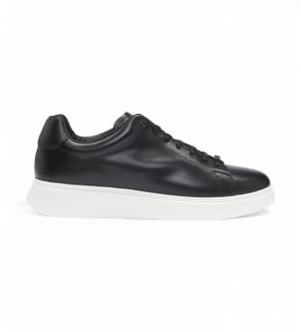 BOSS per uomo. 50497887 Scarpe da ginnastica in pelle Bulton nere (43), Nero, Basso, Stringhe, Casual