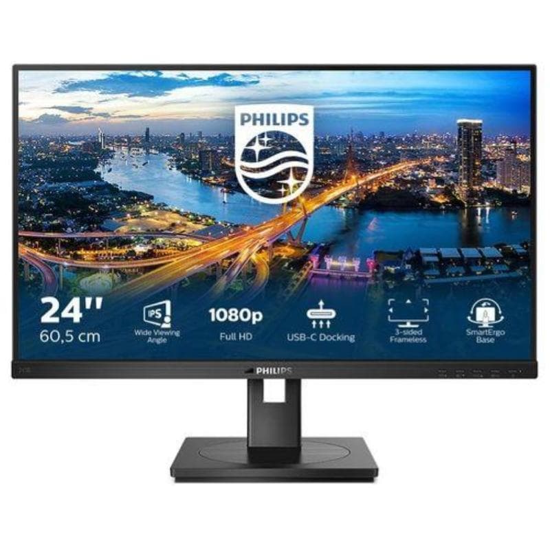Philips b line 243b1 23.8 led full hd ips 75hz 1000:1 25cd/mq hdmi, displayport, usb-c