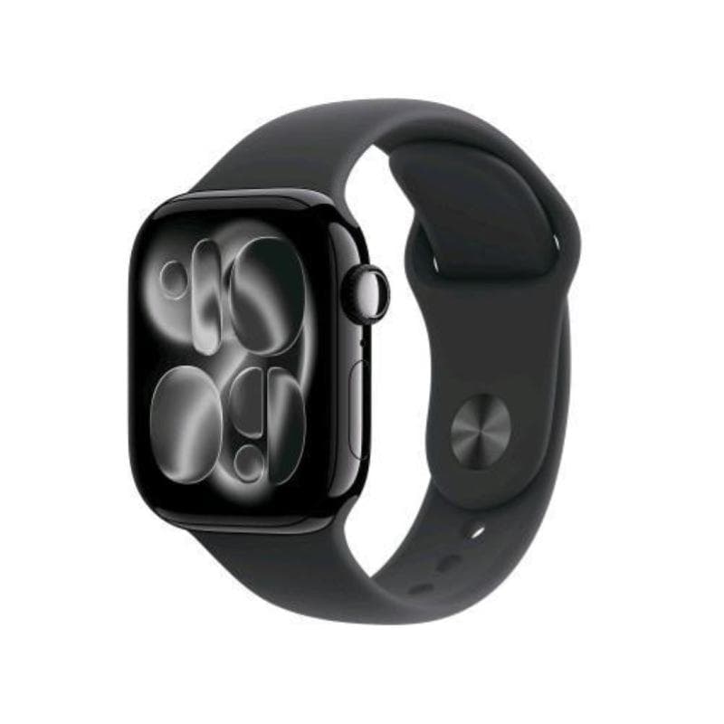 Apple watch series 11 gps 42mm cassa alluminio jet black con sport band nero - s/m