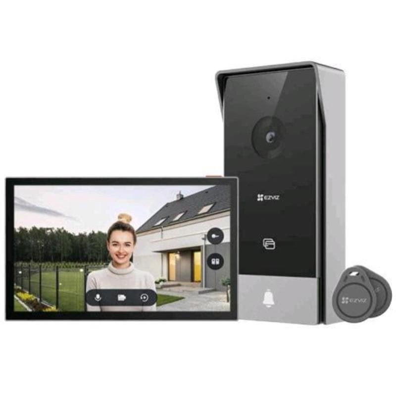 Ezviz hp5 videocitofono 2 fili full hd monitor touch 7 controllo remoto wireless dual band audio bidirezionale apertura rfid