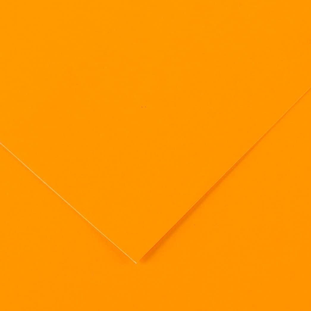 Canson Guarro Confezione da 25 Carte Iris da 185g - 50x65cm - Colore Arancio Fluo