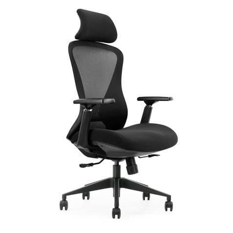 Sedia da ufficio Cromad Senior Range SE5000 - Pistone a gas di grado 4 - Supporti lombari e cervicali regolabili - Schienale in rete - Braccioli