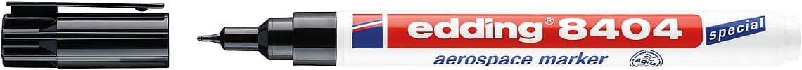 Edding 8404 Pennarello aerospaziale permanente - Scrive su metallo - Punta tonda - Linea da 075 mm - Resistente all acqua all usura e ai graffi -