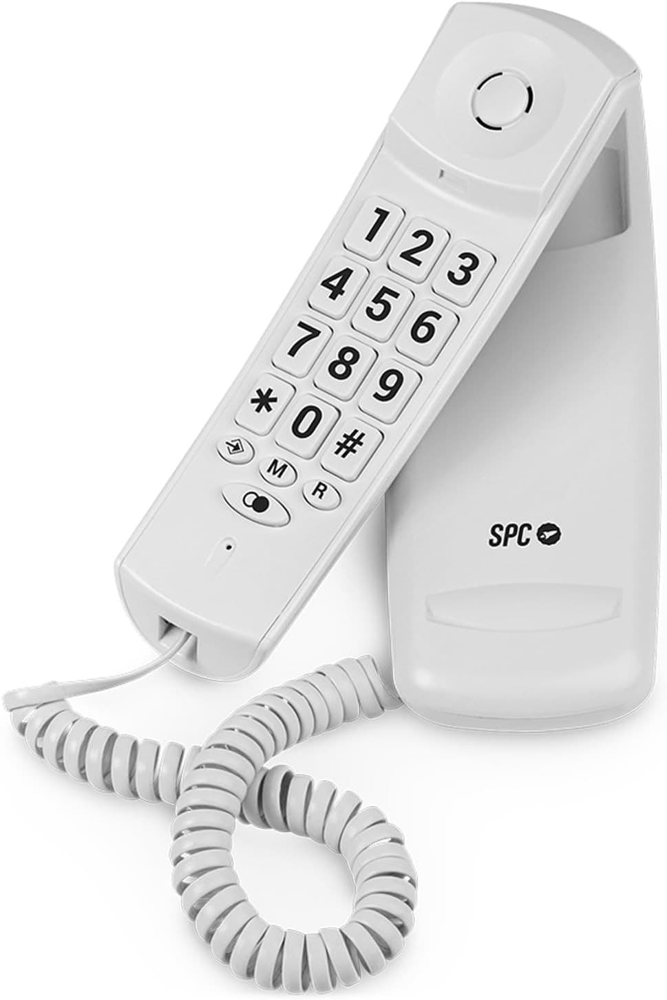 Telefono Fisso SPC Original Lite 2 - Senza Batterie - Senza Collegamento alla Luce - Indicatore Luminoso - 10 Memorie Indirette - Compatto e Leggero -