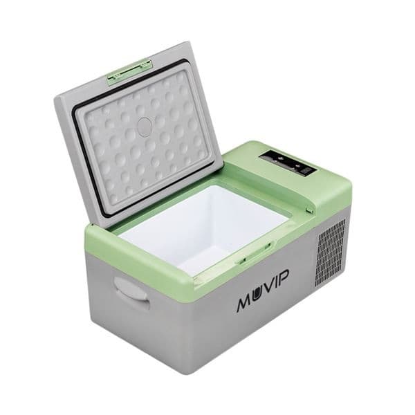 Frigo Portatile a Compressore Muvip 15 Litri 50W - Maniglie per il Trasporto - Compressore Silenzioso - Colore Grigio
