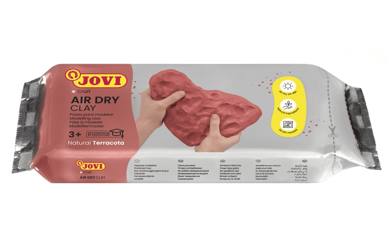Pasta modellabile Jovi ad asciugatura all'aria 1000 g - Indurimento all'aria - Fresca al tatto - Facile da modellare - Multisuperficie - Asciuga in 24