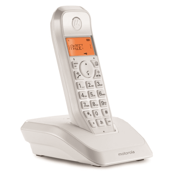 Telefono cordless DECT Motorola S1201 - Identificativo chiamante - Segreteria telefonica - Vivavoce - Bianco