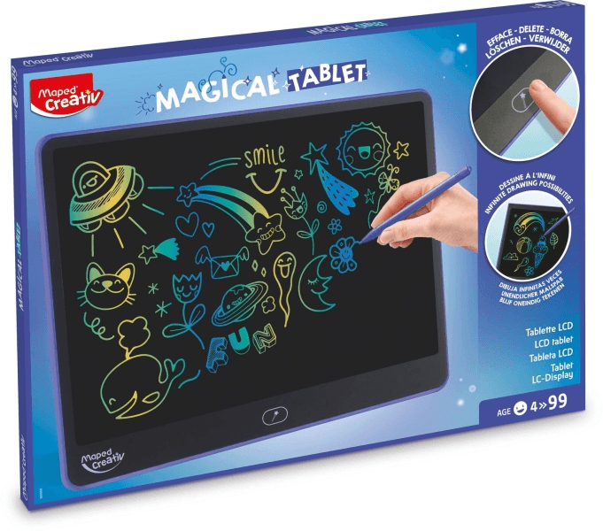 Tavoletta grafica magica Maped - Tavoletta LCD da disegno di grande formato da 16 - Per bambini dai 4 anni in su