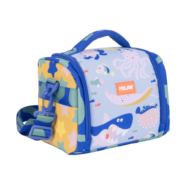 Borsa termica per il pranzo Milan Blue Odyss 5L - Grande capacità - Apertura completa - 245x20x16cm - Multicolore