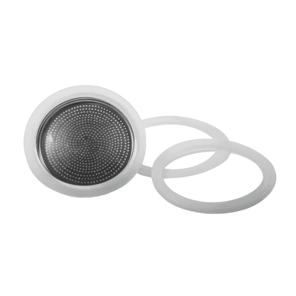 Filtro Cecotec Piccolina per caffettiera italiana da 2 tazze - Include 3 guarnizioni - Alluminio resistente di alta qualità - Facile da installare -