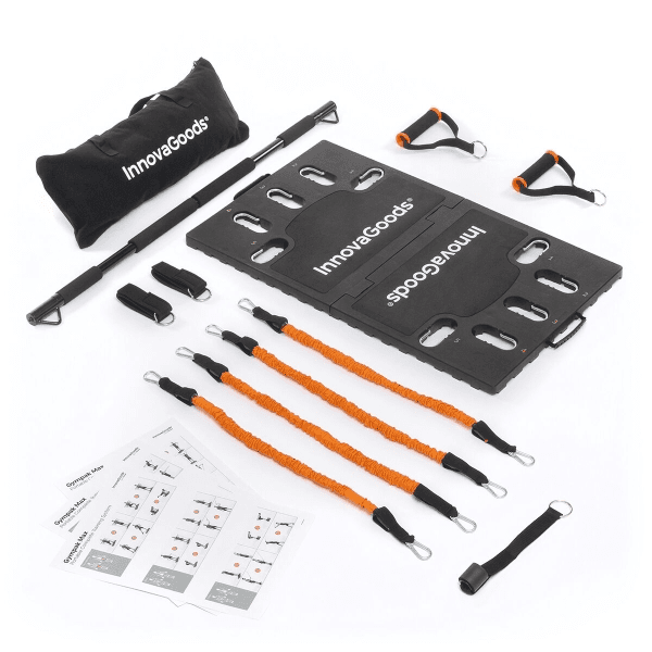 Innovagoods Gympak Max Set di allenamento completo portatile - Resistenza regolabile - Compatto - Guida agli esercizi - Borsa per il trasporto - Base