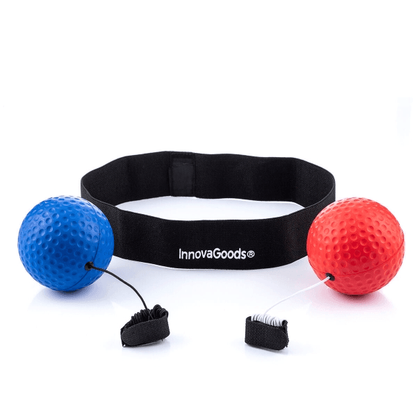 Set di palline per allenamento dei riflessi Balxing di Innovagoods - Multifunzionale - Include 2 palline - Regolabile - Chiusura in velcro - Blu e
