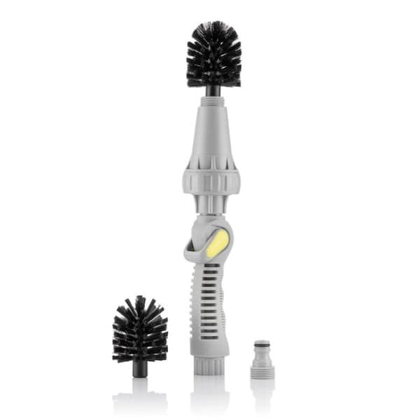 Spazzola rotante per tubo flessibile Innovagoods Twise - Regolatore di pressione - Multifunzionale - 39x7x7 cm - Grigio e giallo