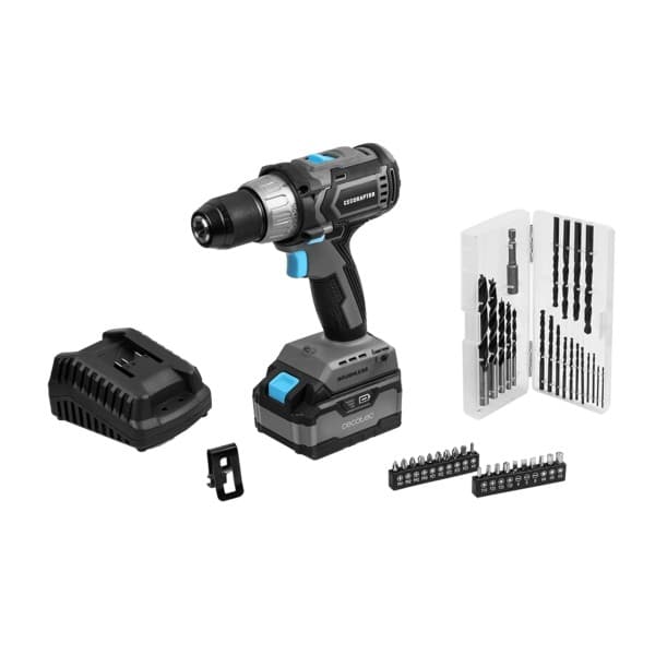 Trapano avvitatore ultra brushless Cecotec CecoRaptor Perfect Drill 4020 - Coppia 46 Nm - 2000 giri/min - Batteria 4 Ah 20 V - Luce LED - Accessori