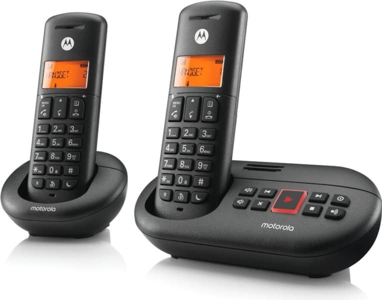 Telefono cordless Motorola E212 DECT + 1 ricevitore - Segreteria telefonica - Vivavoce