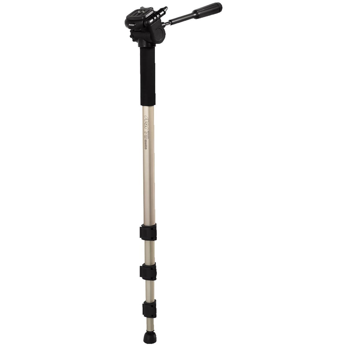 Hama Monopiede Star 78 Mono champagne (61-176 cm) testa 3D con sgancio rapido gambe in 4 sezioni borsa per trasporto